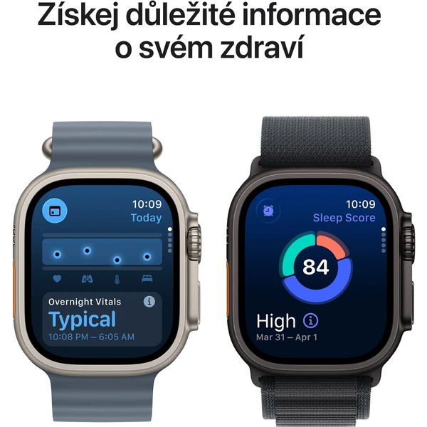Apple Watch Ultra 3 (2025) 49mm Černý titan s černým oceánským řemínkem - Chytré hodinky - Obrázek RDQH000K01