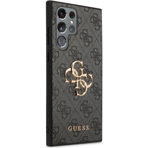 Guess PU 4G Metal Logo kryt Samsung Galaxy S23 Ultra šedý - Pouzdra - Obrázek REIL300401