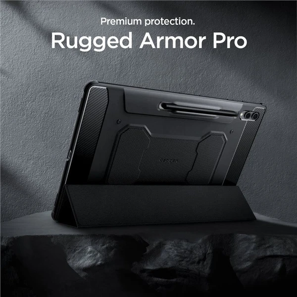Spigen Rugged Armor Pro kryt Samsung Galaxy Tab S10 Ultra/S9 Ultra/S8 Ultra černý - Pouzdra - Obrázek REN5000701