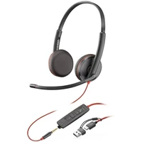Poly Blackwire 3225 Stereo sluchátka černá  - Sluchátka