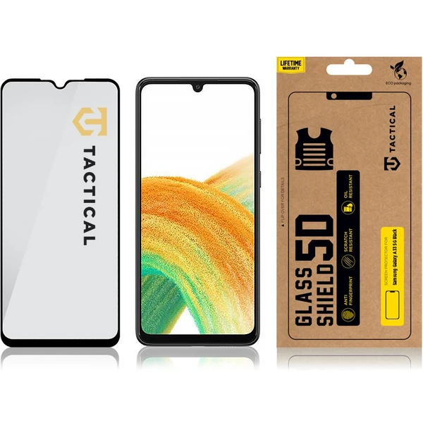 Tactical Glass Shield 5D sklo pro Samsung Galaxy A33 5G černé - Ochranné folie a skla - Obrázek REYQ100501