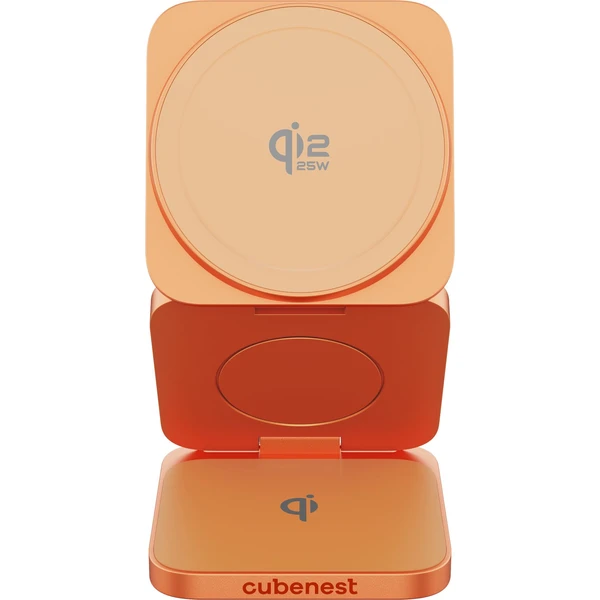 Cubenest SQ312 Ultra Qi2.2 (MagSafe) 3v1 nabíječka (35W) oranžová (Limited Edition) - Nabíječky - Obrázek RH9L000K01