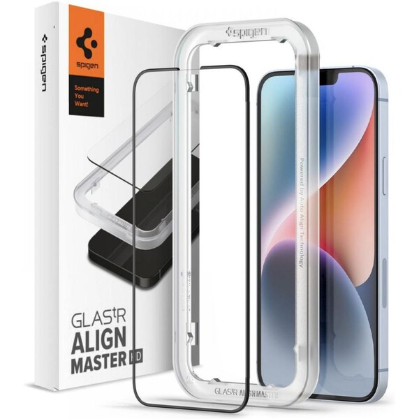 Spigen Glass tR AlignMaster HD tvrzené sklo iPhone 14/13 Pro/13