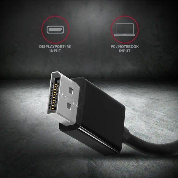 AXAGON DisplayPort/VGA redukce 0,2m černá - Kabely a redukce - Obrázek RJ7HF00101