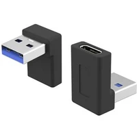 PremiumCord USB-C/USB-A redukce se zahnutým konektorem černá - Kabely a redukce
