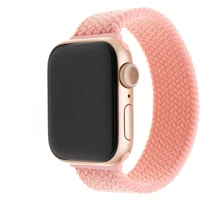 FIXED provlékací nylonový řemínek Apple Watch 42/44/45mm L růžový - Řemínky