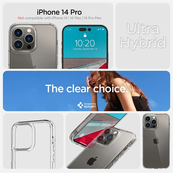 Spigen Ultra Hybrid kryt iPhone 14 Pro čirý - Pouzdra - Obrázek RM0H300401