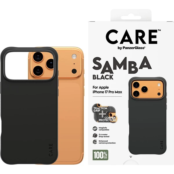 PanzerGlass® CARE Samba kryt s MagSafe Apple iPhone 17 Pro Max Black - Pouzdra - Obrázek RMDH000K01