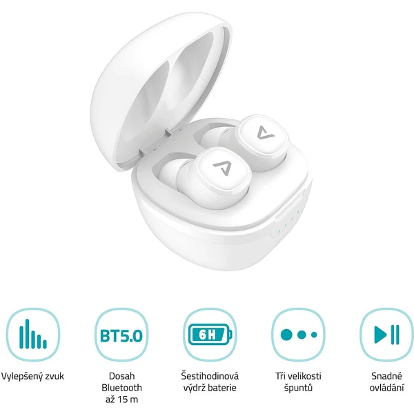LAMAX Dots2 Wireless Charging bílá - Sluchátka - Obrázek RMSS600301
