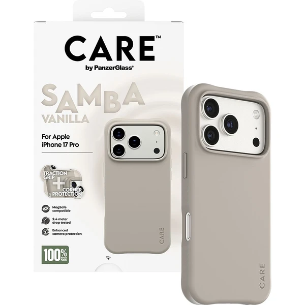 PanzerGlass® CARE Samba kryt s MagSafe Apple iPhone 17 Pro Vanilla - Pouzdra - Obrázek RNDH000K01
