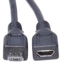 PremiumCord MicroUSB/MicroUSB prodlužovací kabel 5m černý - Kabely a redukce