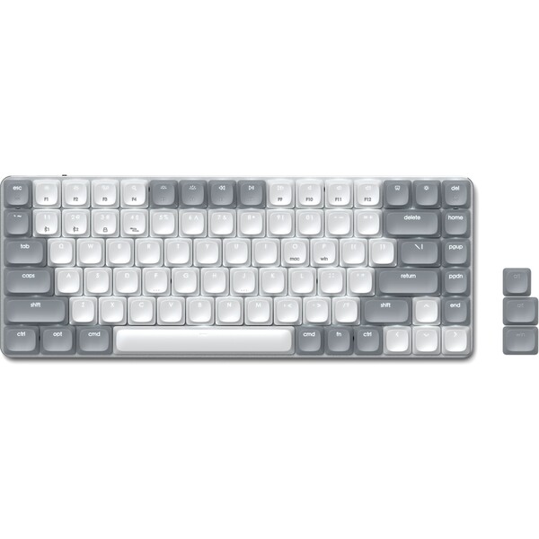 Satechi SM1 slim mechanická bezdrátová podsvícená klávesnice šedá/bílá Bílošedá