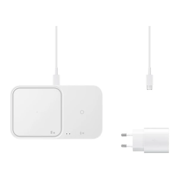 Samsung DUO bezdrátová nabíjecí podložka 15W (bez kabelu) bílá - Nabíječky - Obrázek RP38100501