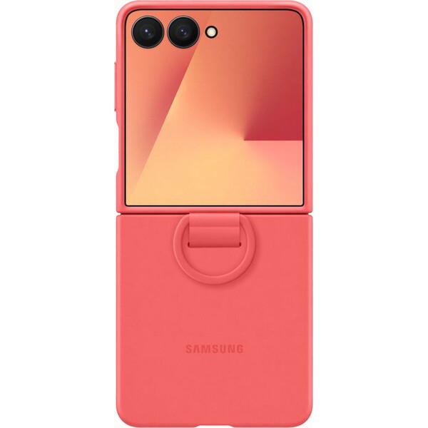 Samsung Ring Silicone Case ochranný kryt Galaxy Z Flip7 červený