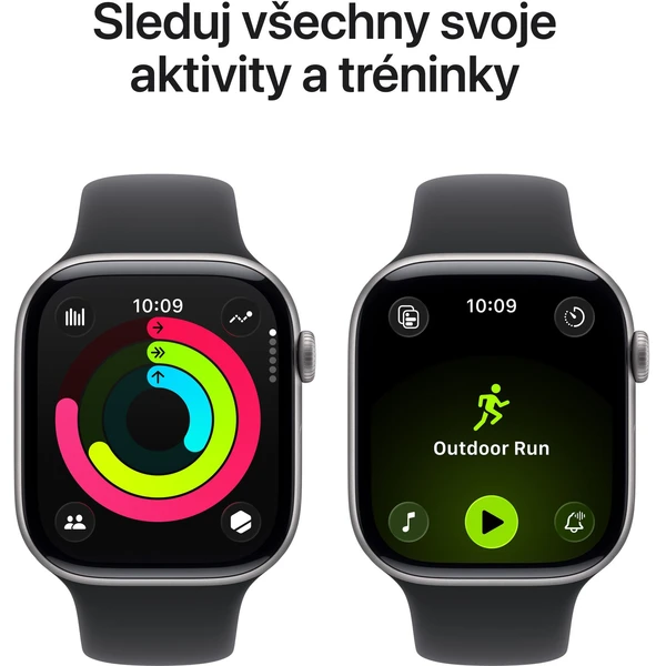Apple Watch Series 11 (46mm) Vesmírně šedý hliník s černým sportovním řemínkem S/M (Další) - Chytré hodinky - Obrázek RPNH000K01