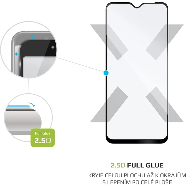 FIXED 2,5D Full-Cover tvrzené sklo Samsung Galaxy A23 5G černé - Ochranné folie a skla - Obrázek RPZD300401