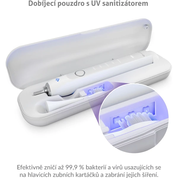 TrueLife SonicBrush Clean70 UV sonický kartáček bílý - Zubní kartáčky - Obrázek RQUL000K01