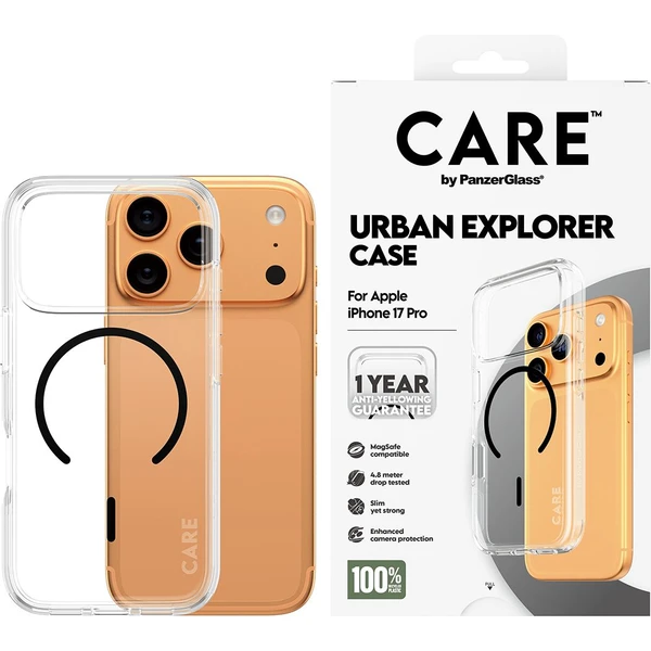 PanzerGlass® CARE Urban kryt s MagSafe Apple iPhone 17 Pro čirý/černý - Pouzdra - Obrázek RREH000K01
