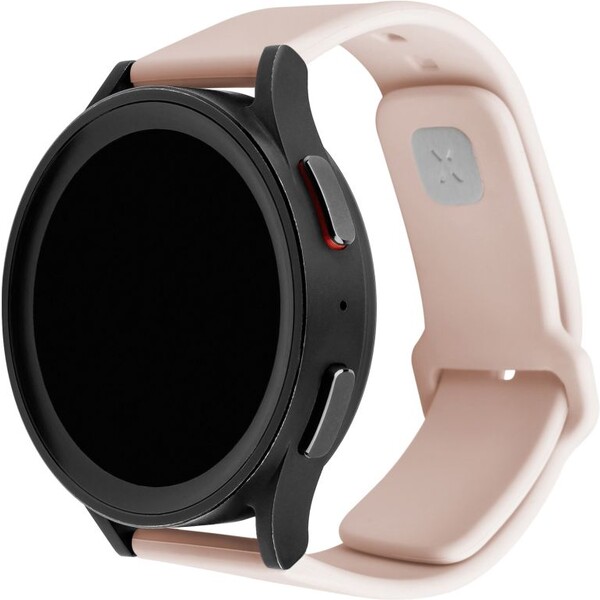 FIXED set silikonových řemínků s Quick Release 20mm pro smartwatch růžový