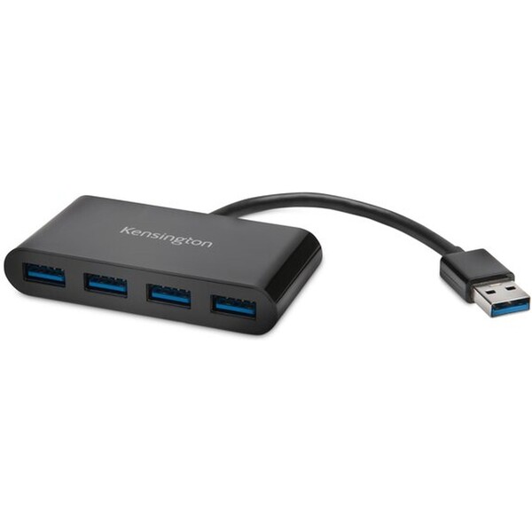 Kensington Čtyřportový rozbočovač USB 3.0 Černá
