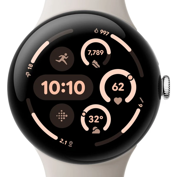 Google Pixel Watch 3 45mm stříbrná - Chytré hodinky - Obrázek RTG7000P01