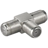 PremiumCord Koaxial F/2x Koaxial F redukce stříbrná - Kabely a redukce