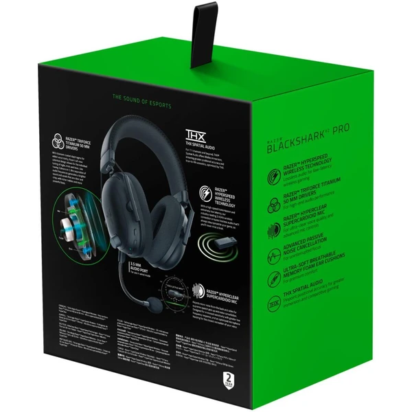 Razer Blackshark V2 Pro herní sluchátka černá - Sluchátka - Obrázek RW8A300401
