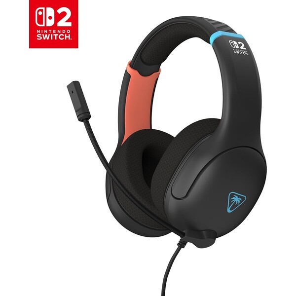 Herní sluchátka Turtle Beach Airlite Fit, pro Nintendo Switch 2, Charcoal Black Černá/červená