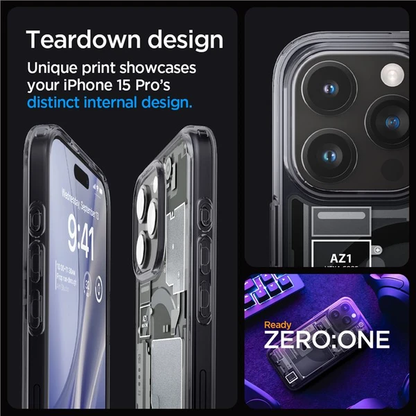 Spigen Ultra Hybrid MagFit kryt iPhone 15 Pro zero one - Pouzdra - Obrázek RWU8000601
