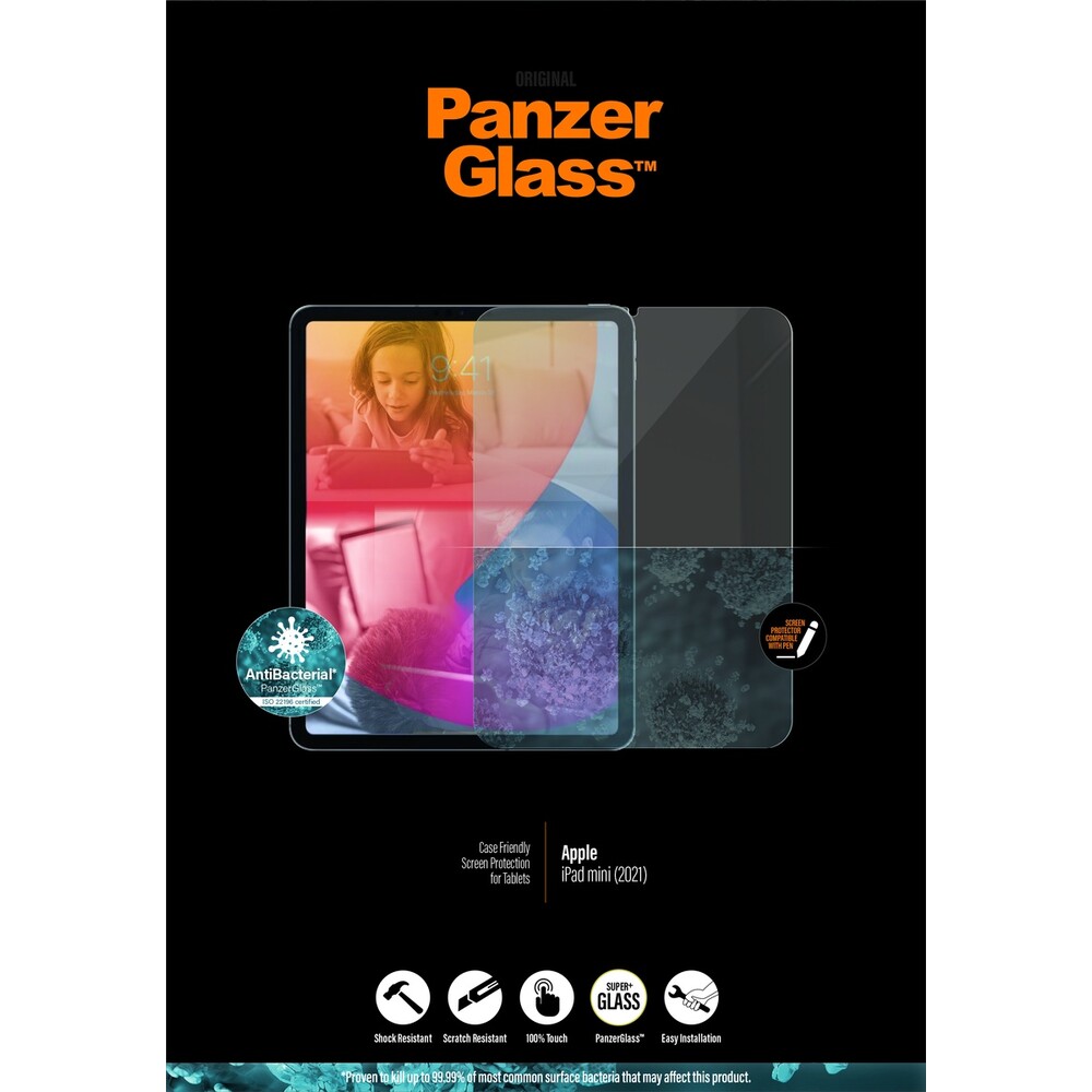 PanzerGlass Edge-to-Edge Antibacterial Apple iPad mini 8.3