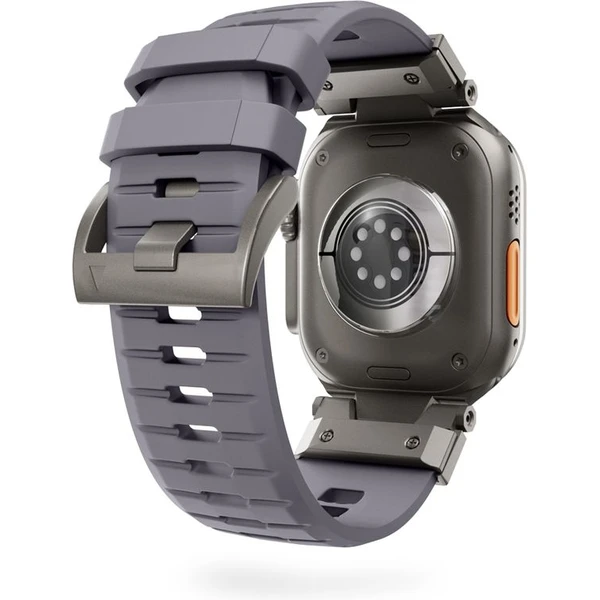 Epico Rubber Pro řemínek s nerezovým zapínáním pro Apple Watch 49/46/45/44/42mm šedý - Řemínky - Obrázek RZMJ000K01