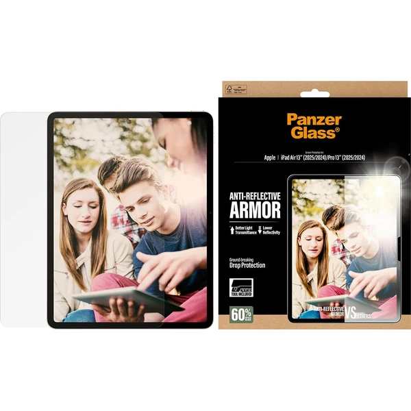 PanzerGlass® Antireflexní sklo s instalačním rámečkem Apple iPad Air 13"/Pro 13" (2024/2025) - Ochranné folie a skla - Obrázek RZSL000K01