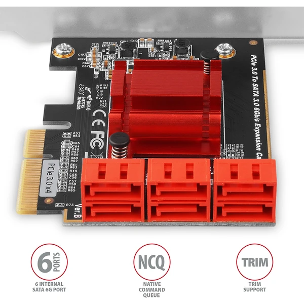 AXAGON PCES-SA6 PCIe řadič 6x interní SATA 6G port - Řadiče - Obrázek S0J0000P01