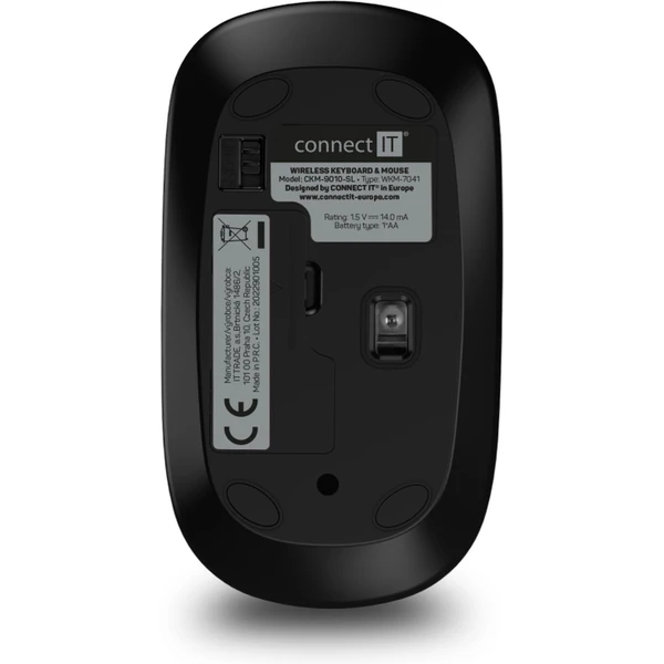 CONNECT IT Combo bezdrátová stříbrná klávesnice + myš, (+2x A - Klávesnicové sety - Obrázek S0N0000P01
