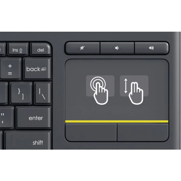 Logitech Wireless Keyboard K400 Plus bezdrátová klávesnice CZ/SK černá - Klávesnice - Obrázek S0OR000501