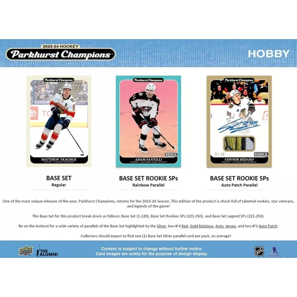 Hokejové karty 2023-24 Upper Deck Parkhurst Champions Hockey Hobby Box - Hokejové karty - Obrázek S1RA000P01
