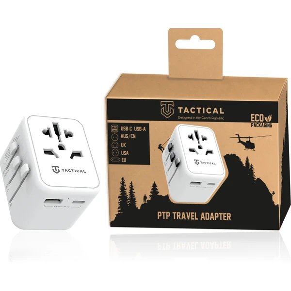 Tactical PTP cestovní adaptér bílý - Nabíječky - Obrázek S1T4G00101
