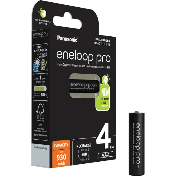 Panasonic Eneloop PRO AAA nabíjecí baterie 930 mAh (4ks) - Baterie - Hlavní obrázek