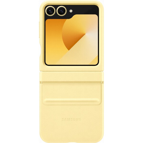 Samsung Galaxy Z Flip6 Ochranný kryt z veganské kůže Yellow EF-VF741PYEGWW Žlutá