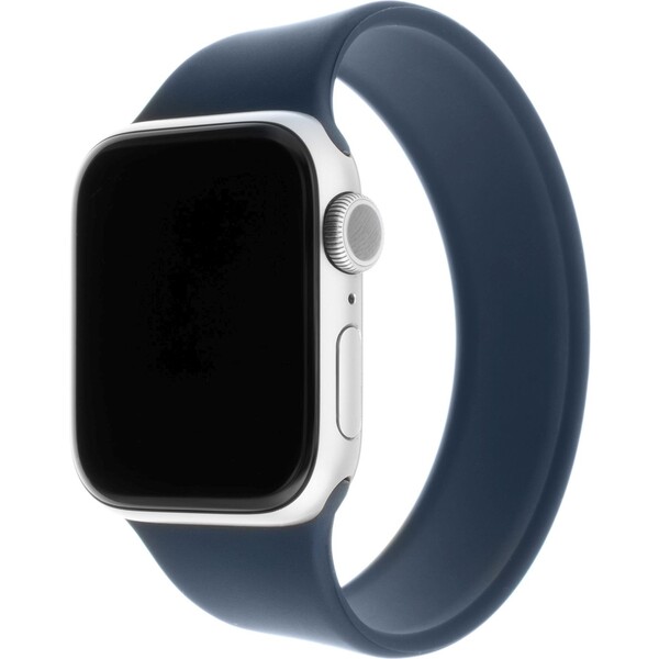 FIXED provlékací silikonový řemínek Apple Watch 42/44/45mm XS modrý