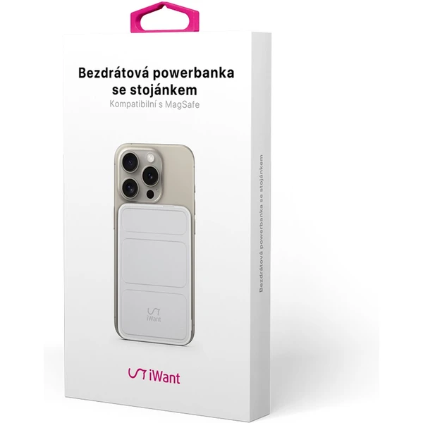 iWant MagSafe powerbanka 7000 mAh bílá - Powerbanky - Obrázek S2U2000O01