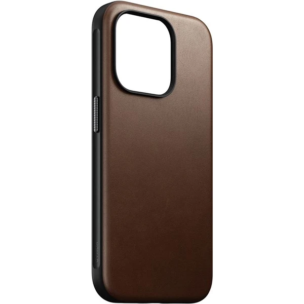 Nomad Modern Leather MagSafe kryt iPhone 15 Pro hnědý - Pouzdra - Obrázek S3CS100501