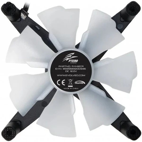 EVOLVEO Ptero 12CR ventilátor 120mm červený - Ventilátory pro PC - Obrázek S3TD000L01