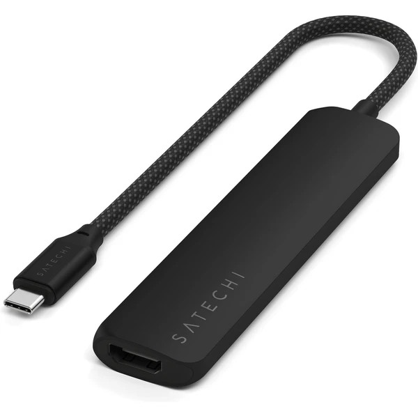 Satechi 6v1 USB-C Slim víceportový adaptér černý - USB huby - Obrázek S3UB000P01