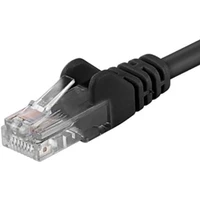 PremiumCord RJ45/RJ45 Cat5e UTP patch kabel 0,5m černý - Kabely a redukce