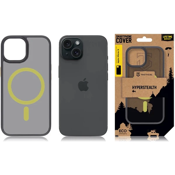 Tactical MagForce Hyperstealth 2.0 kryt iPhone 15 Black/Yellow - Pouzdra - Obrázek S555000P01
