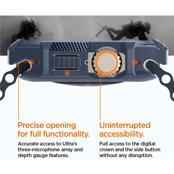 Spigen Rugged Armor kryt Apple Watch Ultra 3/2/1 (49mm) modrý - Pouzdra - Obrázek S5A1000P01