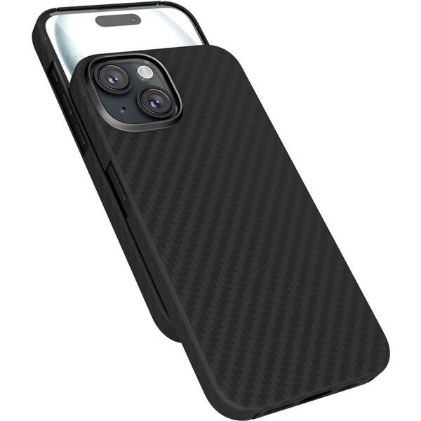 Epico Mag+ Carbon Case pro iPhone 15 černý Černá