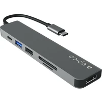Epico Resolve 8K hliníkový hub 6v1, vesmírně šedý - USB huby