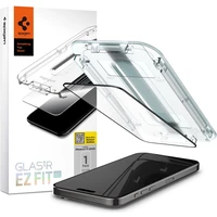 Spigen Glass tR EZ Fit HD tvrzené sklo iPhone 15 Pro Max černé - Ochranné folie a skla